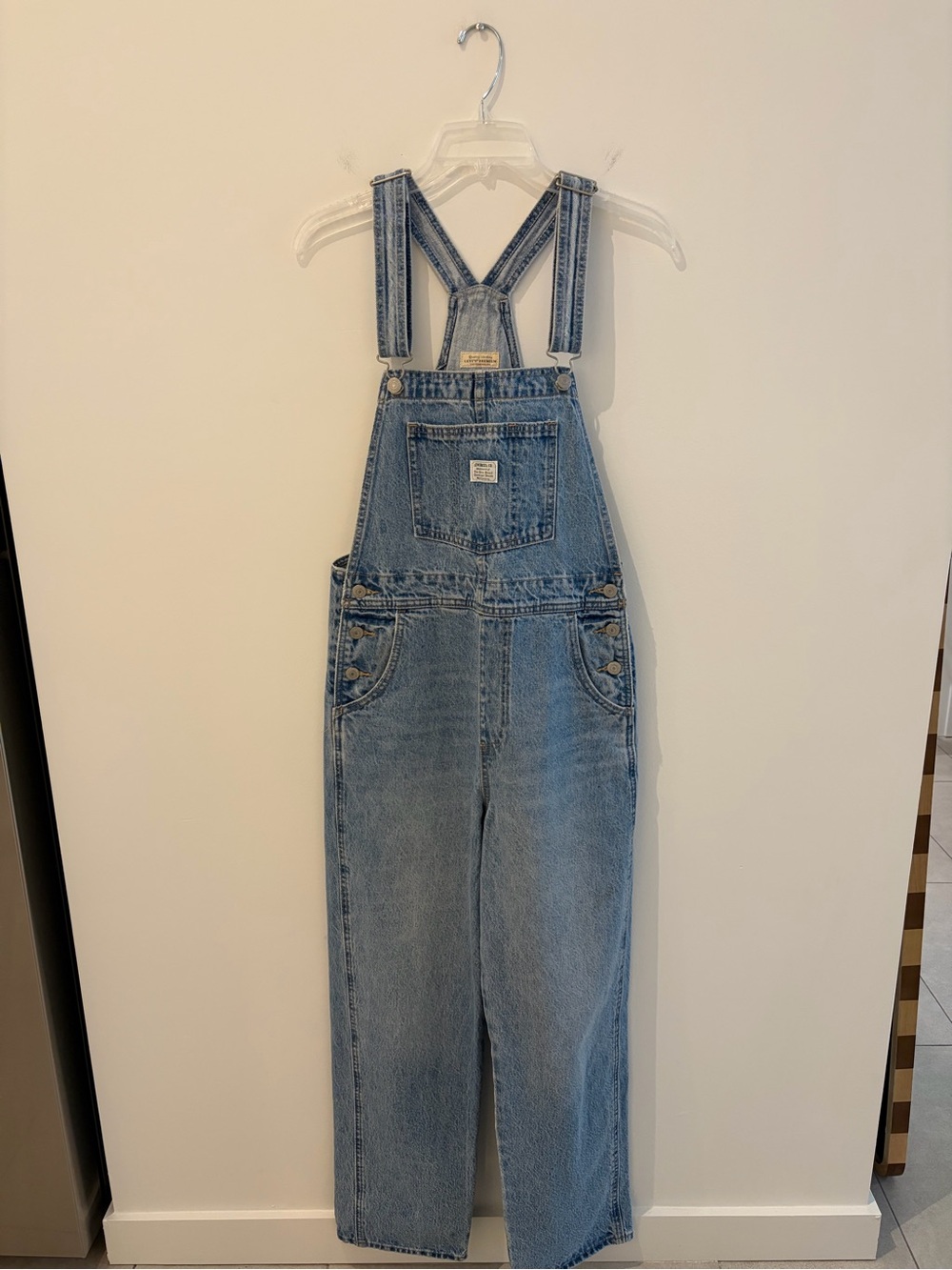 Levi Strauss & Co Classic Light Blue Full Length Denim Women’s Overalls